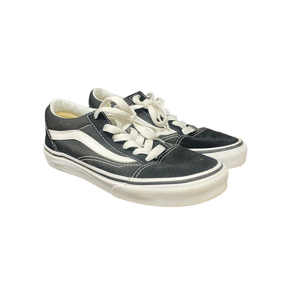 Vans 721278 Kids Youth 3.5 Off The Wall Sneakers‎ Black White